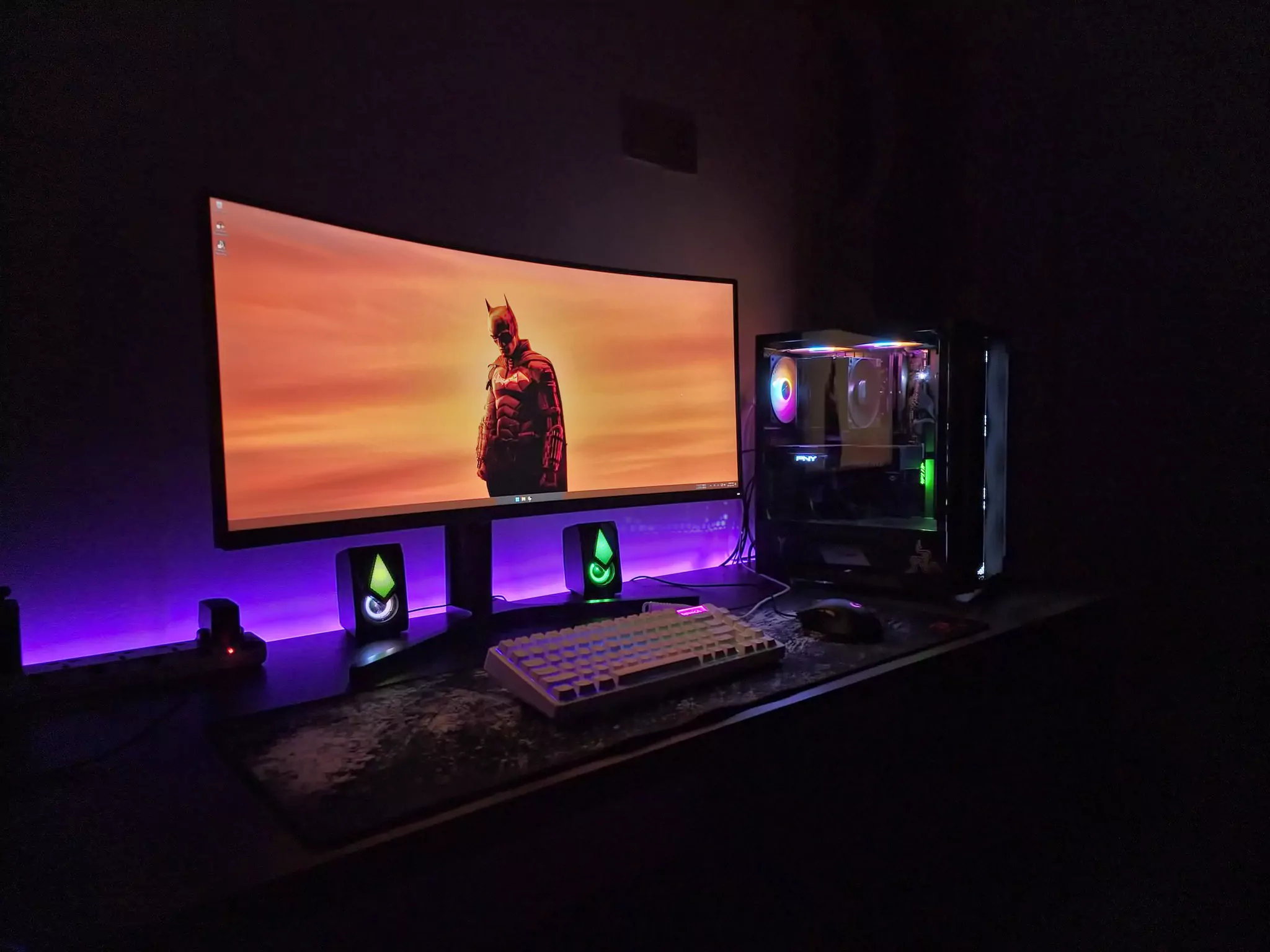 Desk setup in early 2025